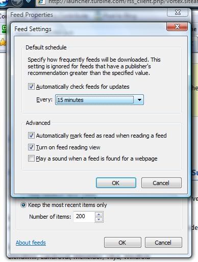 Vista sidebar feeds not updating